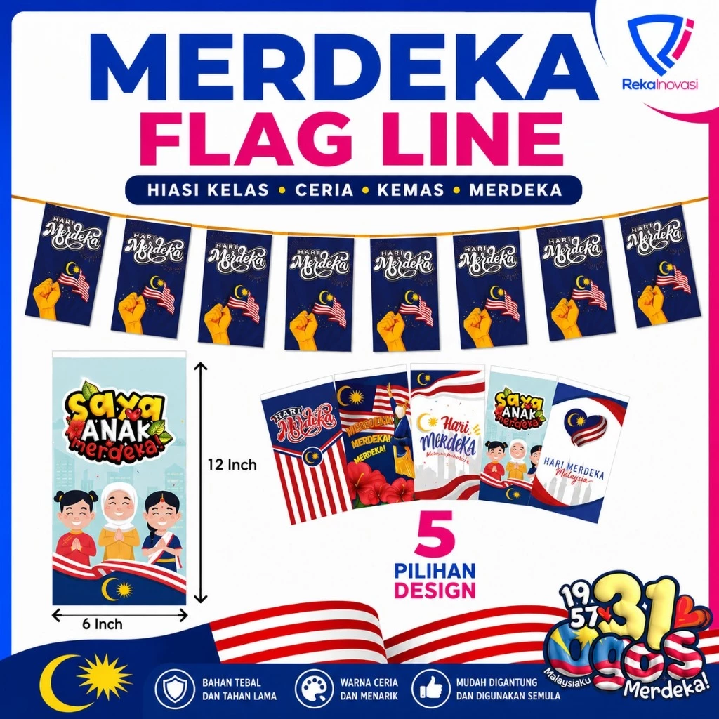 BANNER HIASAN KEMERDEKAAN (1 SET 8 PCS)