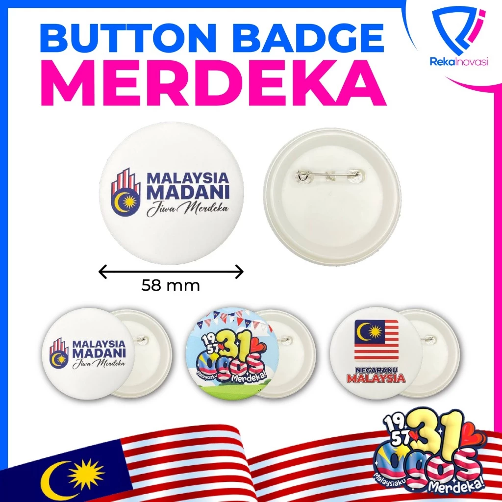Button Badge Tema Merdeka