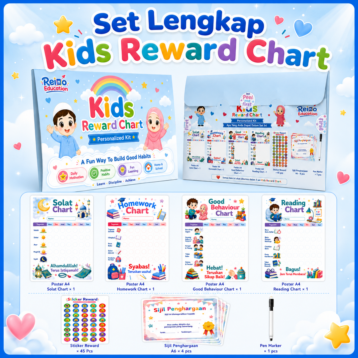 Set Lengkap Kids Reward Chart