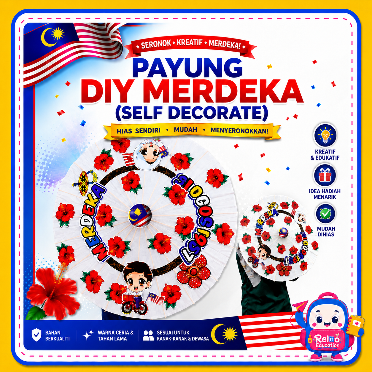 Set Hiasan Payung Merdeka